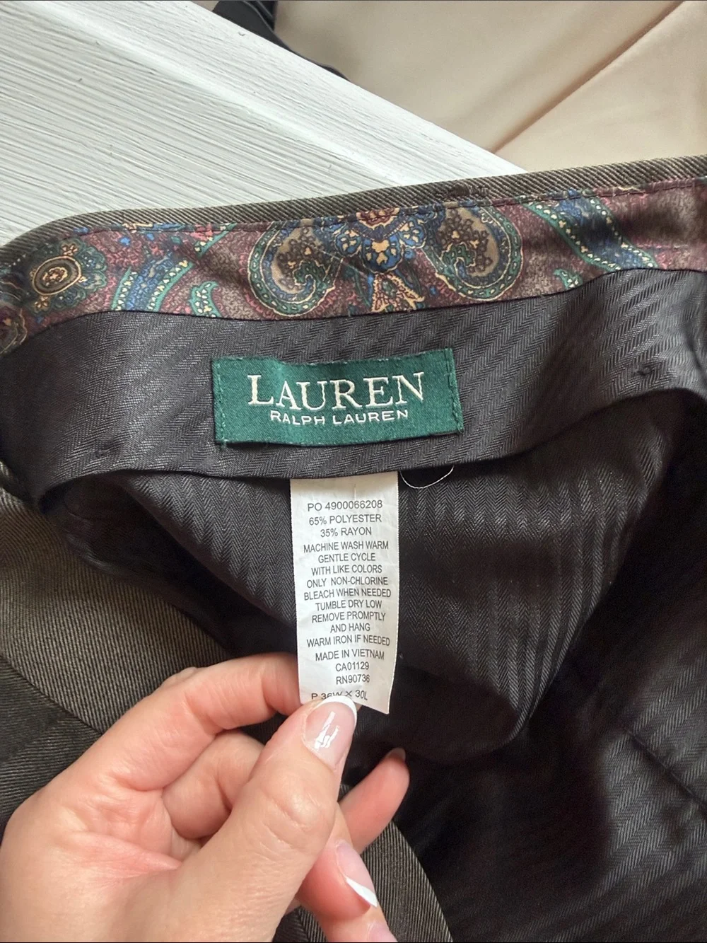 Ralph Lauren Men's Straight Chinos in Dark Olive Green